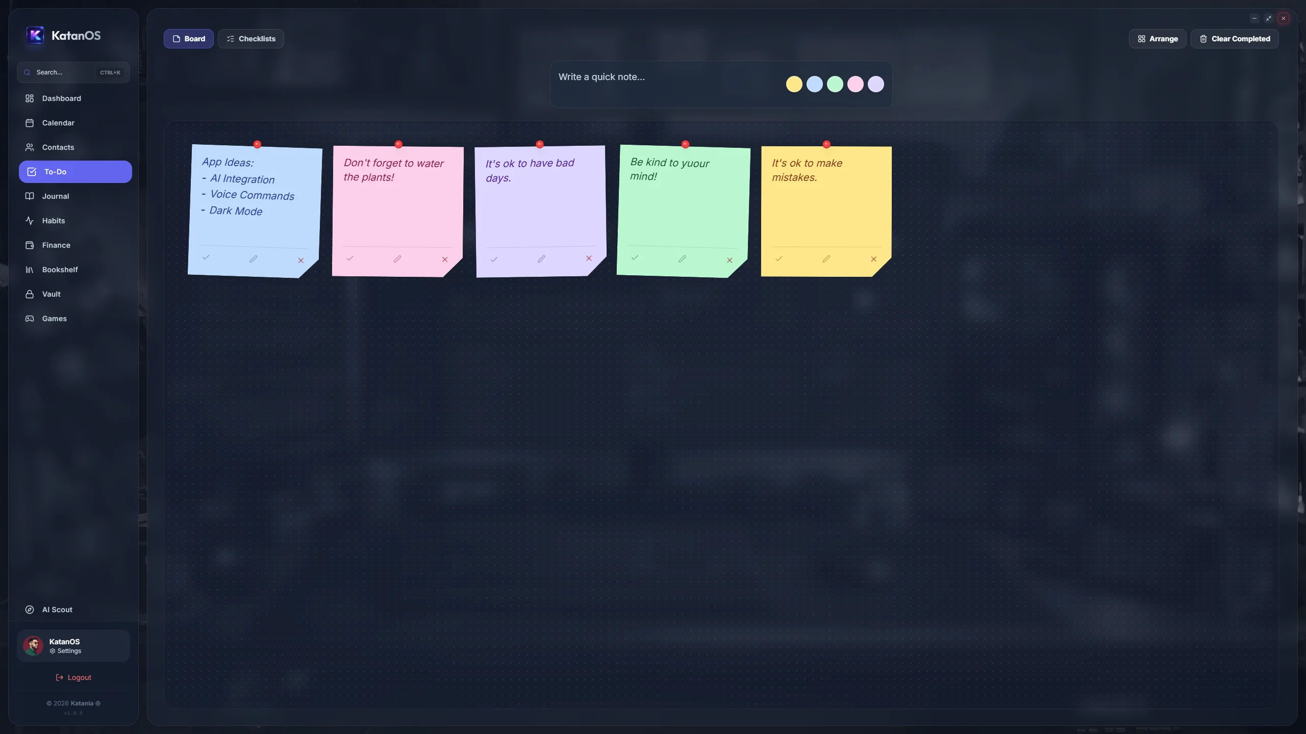 KatanOS - To-Do
